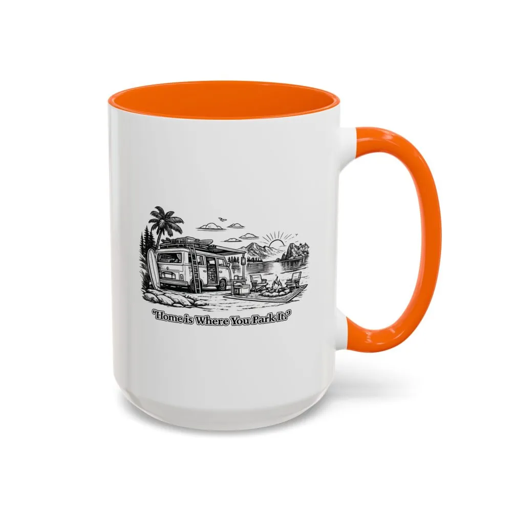 5897808735263469039_2048.jpeg Accent Coffee Mug (11, 15oz) — "Home Is Where You Park It" Design Minimal-Line
