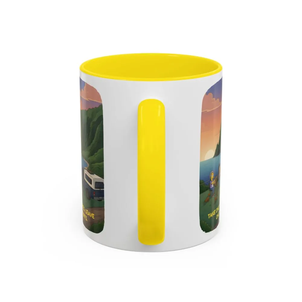 5898105156352721011_2048.jpeg Accent Coffee Mug (11, 15oz) — "Take Only Memories-Leave Only Footprints" Design Sitcom-Line