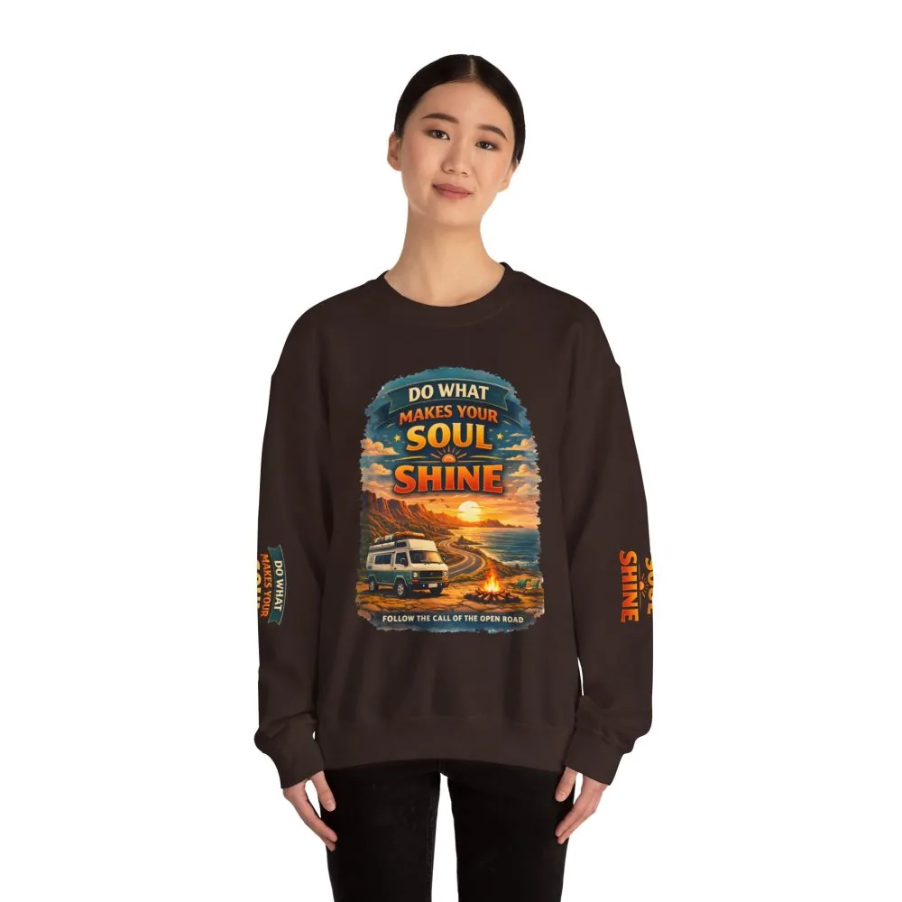 5903256449256213598_2048.jpeg Unisex Heavy Blend™ Crewneck Sweatshirt — "Do What Makes Your Soul Shine" Design Scenic-Line