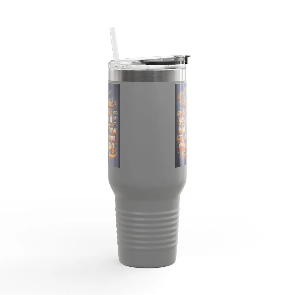 5904178048913539114_2048.jpeg Insulated Travel Mug — "Home Is Where You Park It -But The View keep Changing" RV Camper Design