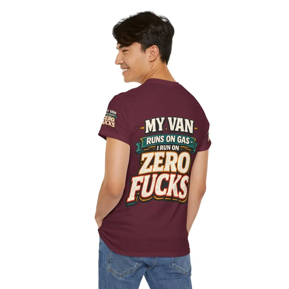 Unisex Heavy Cotton Tee — "My Van Runs On Gas" Design F**K-Line