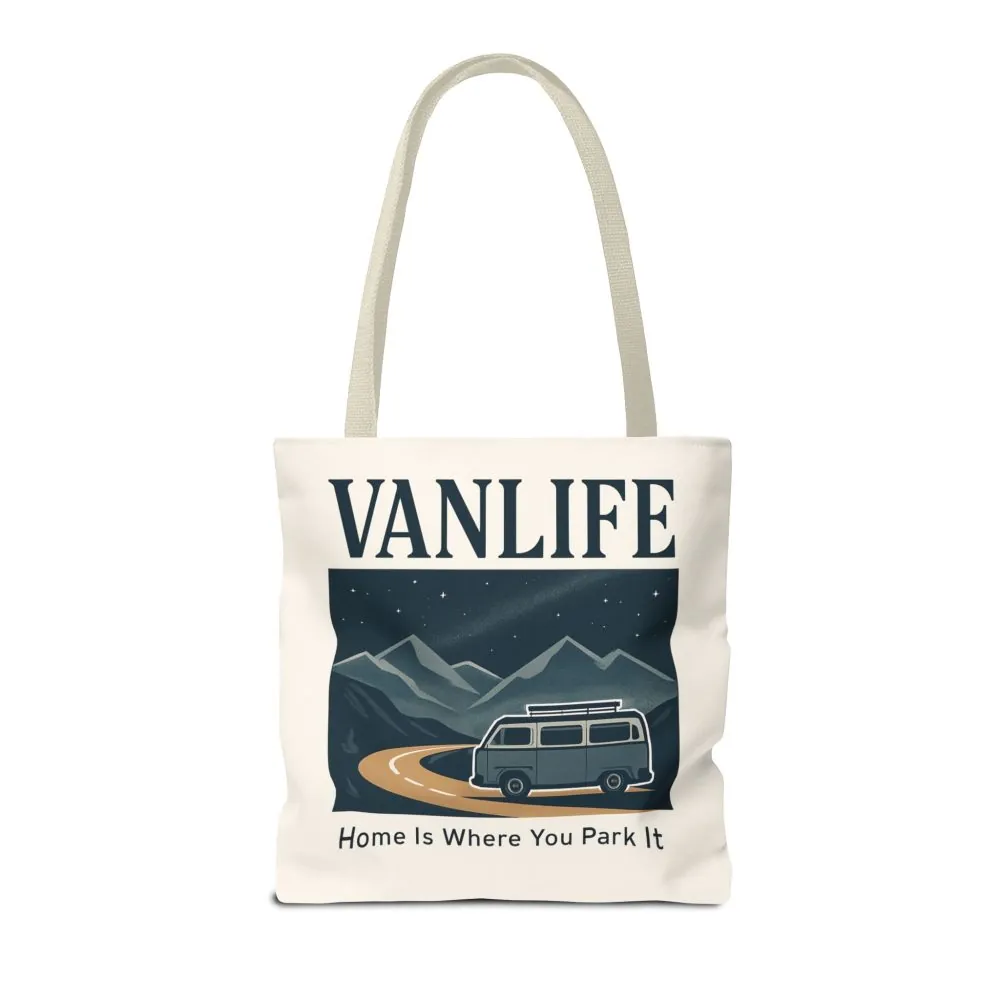 5916914960879868557_2048.jpeg Vanlife Tote Bag — "Vanlife - Home Is Where You Park It" Campervan Beach/Adventure Tote