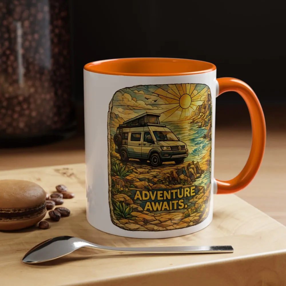 5918037026575687087_2048.jpeg Accent Coffee Mug (11, 15oz) — "Adventure Awaits" Design Cubic-Line