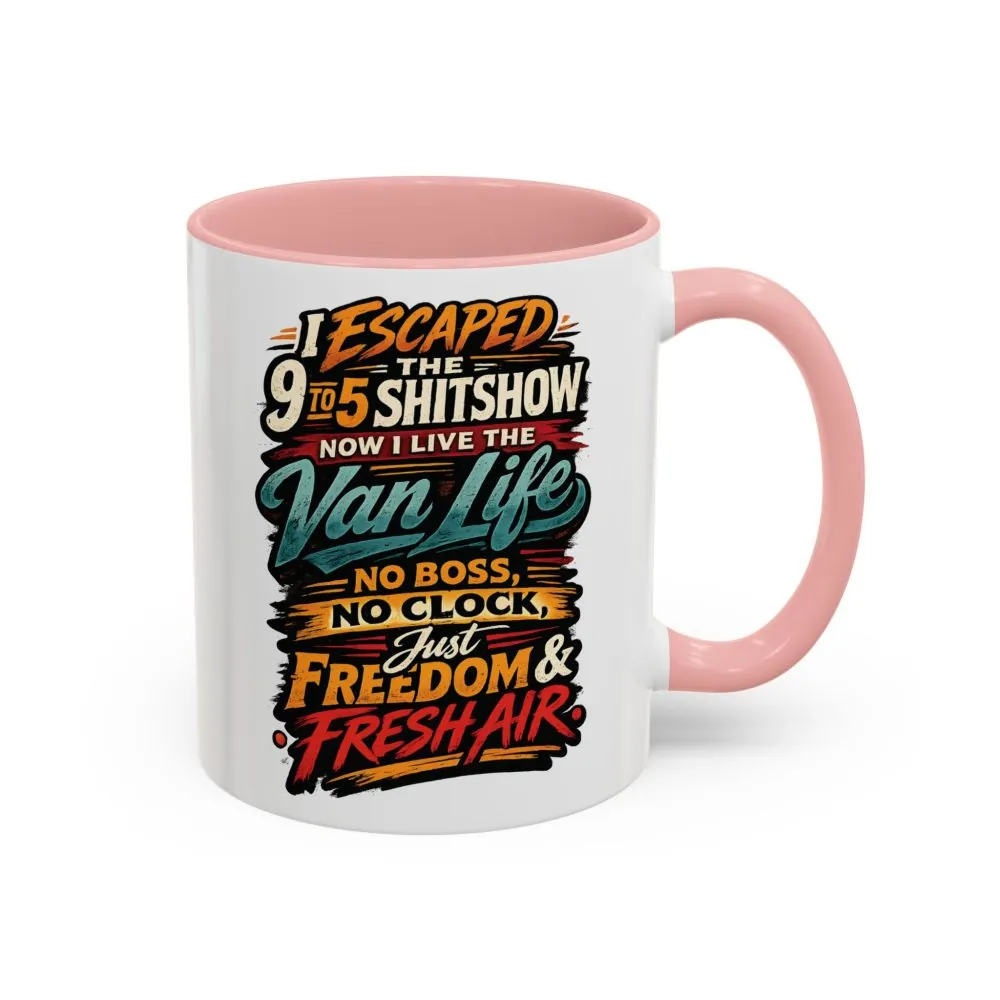 5918588705591145196_2048.jpeg Accent Coffee Mug (11, 15oz) — "I Escaped The 9 To 5" Design F**K-Line