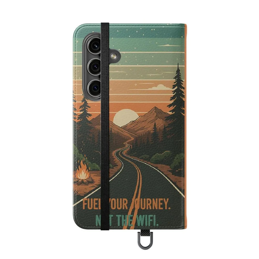 5921870901708971842_2048.jpeg Flip Phone Case — "Adventure Awaits Unplug & Drive" Wallet Case
