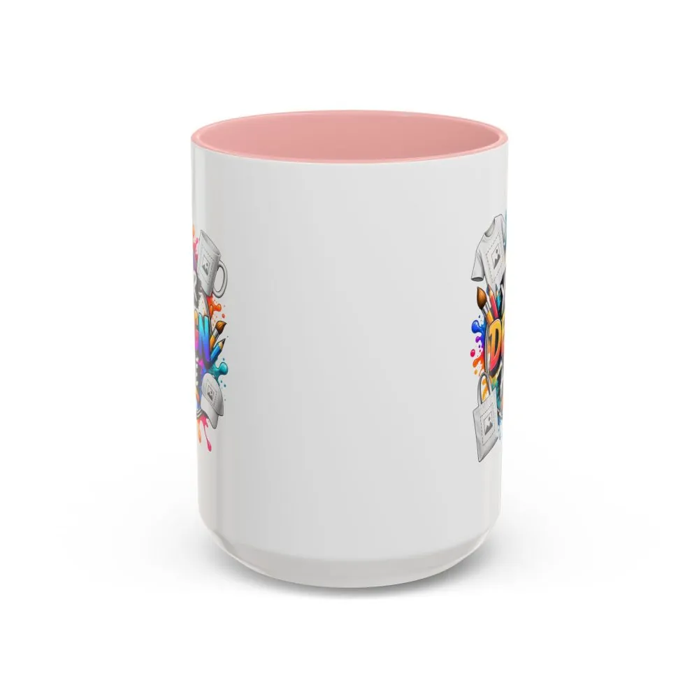 Accent Coffee Mug — Colorful 'Your Design Here' Artist Print (11/15 oz)