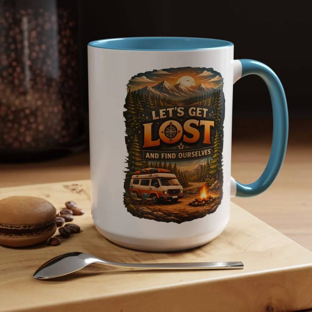 5962800527511325843_2048.jpeg Accent Coffee Mug (11, 15oz) — "Let´s Get Lost And Find Ourselfs" Design Scenic-Line