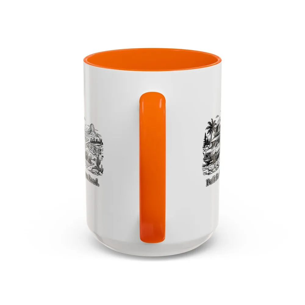 Accent Coffee Mug (11, 15oz) — "Built For The Open Road" Design Minimal-Line