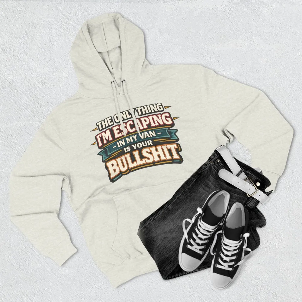Three-Panel Fleece Hoodie - "The Only Thing I´m Escaping" Design F**K-Line