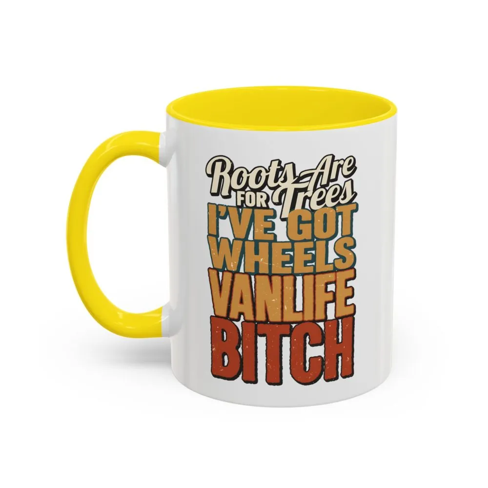 Accent Coffee Mug (11, 15oz) — "Roots Are For Trees" Design F**K-Line