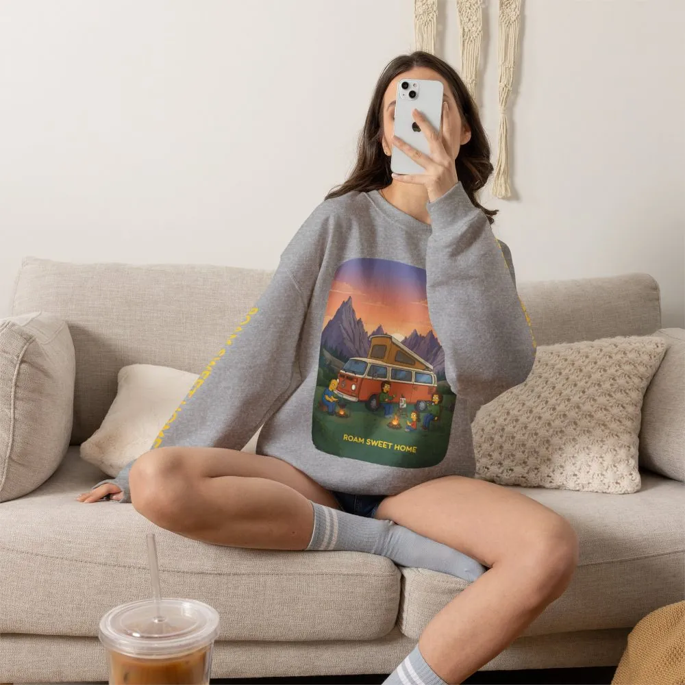 Unisex Heavy Blend™ Crewneck Sweatshirt — "Roam Sweet Home" Design Sitcom-Line