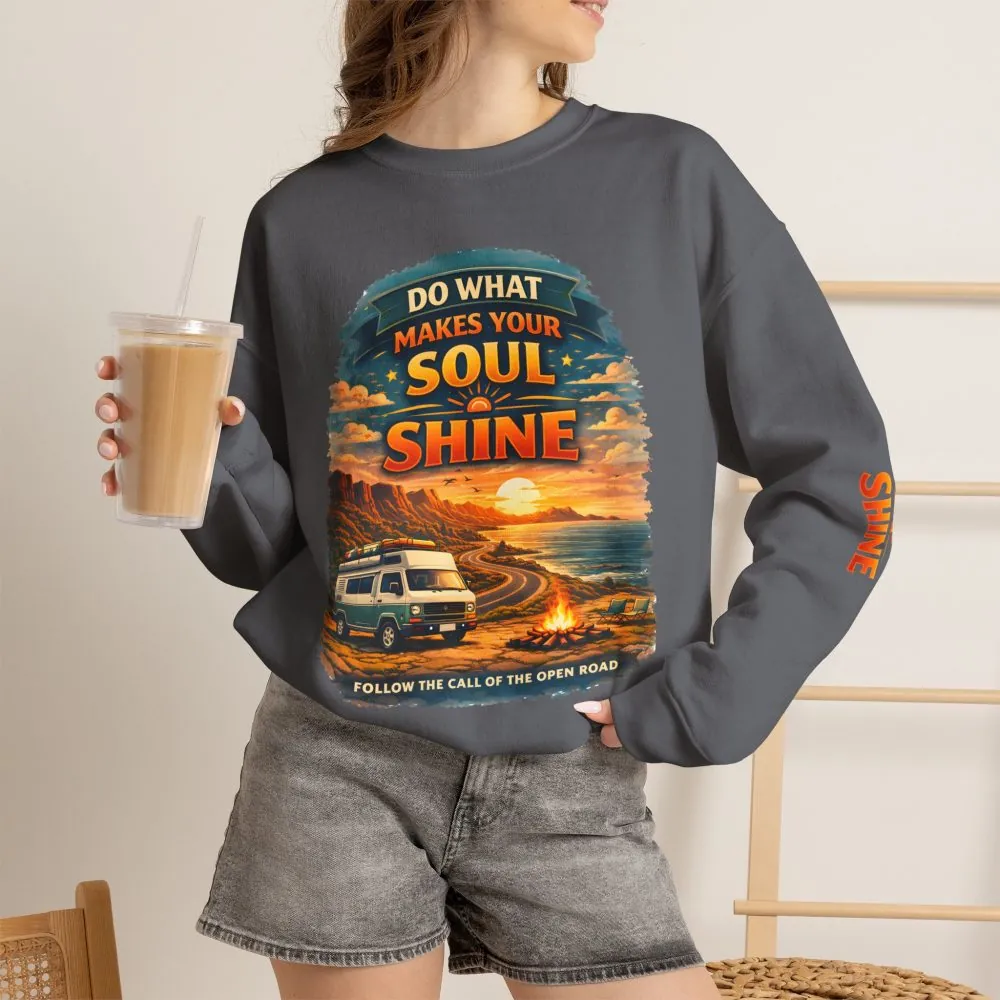 5981982675364920721_2048.jpeg Unisex Heavy Blend™ Crewneck Sweatshirt — "Do What Makes Your Soul Shine" Design Scenic-Line