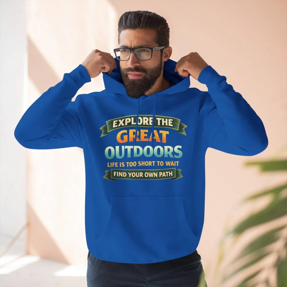 598810082879212495_2048.jpeg Three-Panel Fleece Hoodie - "Explore The Great Outdoors" Design Scenic-Line
