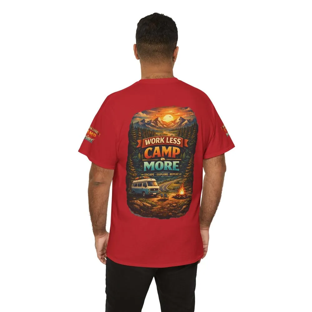 6004136005312999905_2048.jpeg Unisex Heavy Cotton Tee — "Work Less-Camp More" Design Scenic-Line