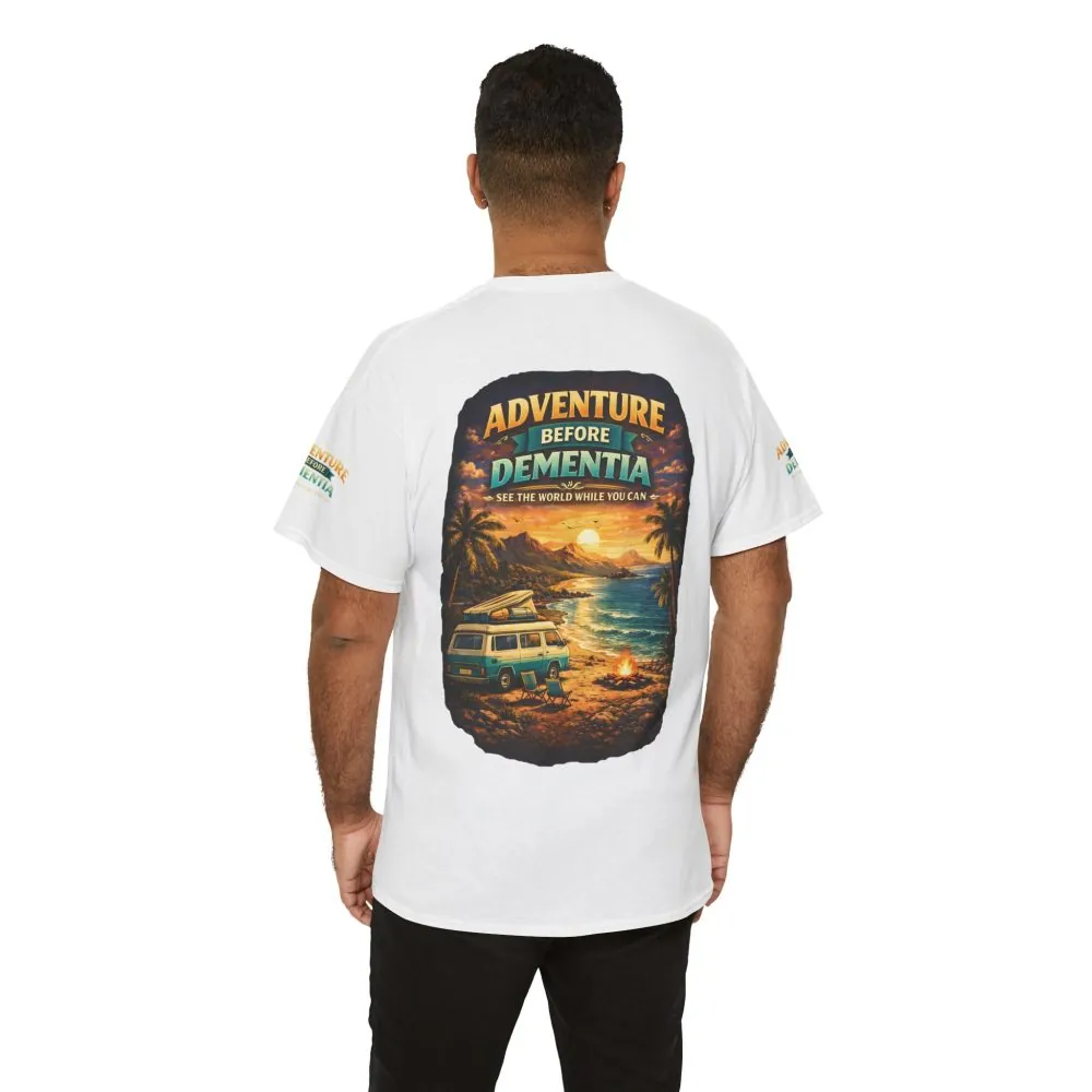 6009116608100965185_2048.jpeg Unisex Heavy Cotton Tee — "Adventure Before Dementia" Design Scenic-Line