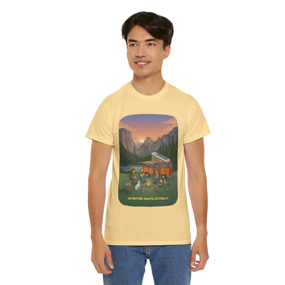 6017936984661083843_2048.jpeg Unisex Heavy Cotton Tee — "Adventure Awaits-Go Find It" Design Sitcom-Line