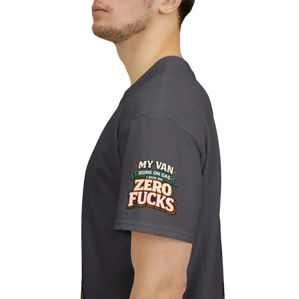 Unisex Heavy Cotton Tee — "My Van Runs On Gas" Design F**K-Line