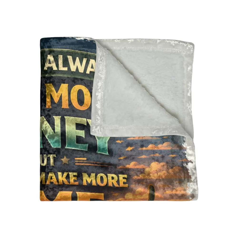6042524534816443533_2048.jpeg Crushed Velvet Blanket —"You Can Always Make More Money" Design Scenic-Line (Campervan)