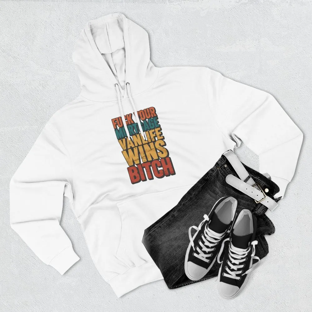 Three-Panel Fleece Hoodie - "Fuck Your Mortgage" Design F**K-Line