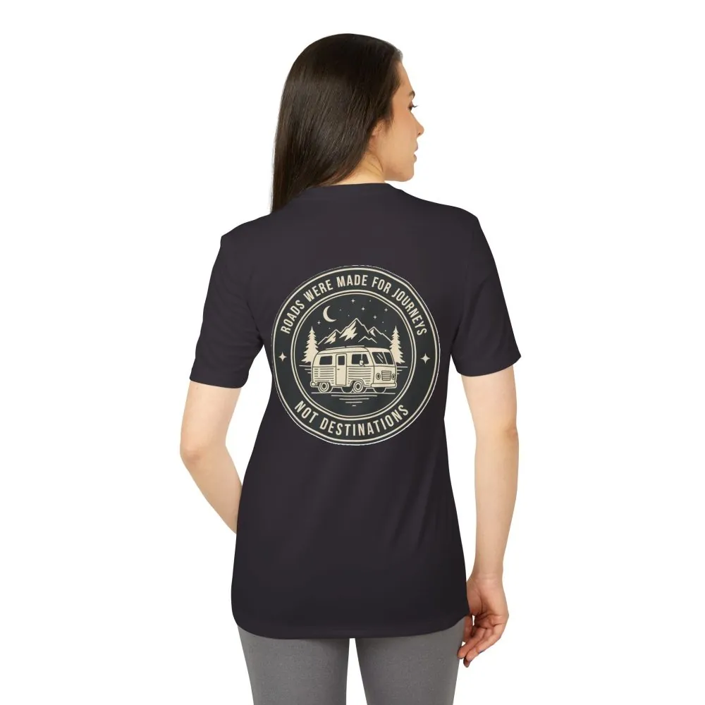 6056442293657133560_2048.jpeg T-Shirt(Adidas) — 'ROAD WHERE MADE FOR JOURNEYS-NOT DESTINATIONS' (Only Back printed) Brand Adidas