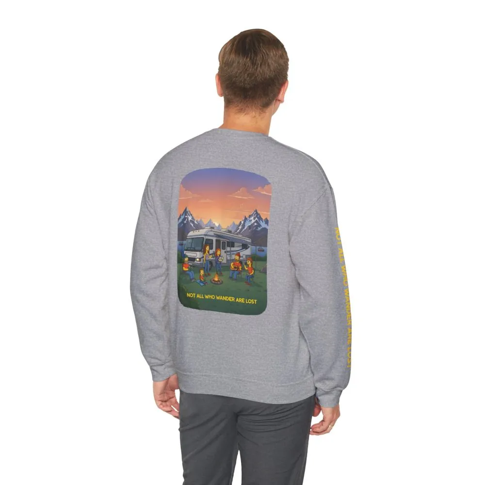 60575184775069743_2048.jpeg Unisex Heavy Blend™ Crewneck Sweatshirt — "Not All Who Wander Are Lost" Design Sitcom-Line