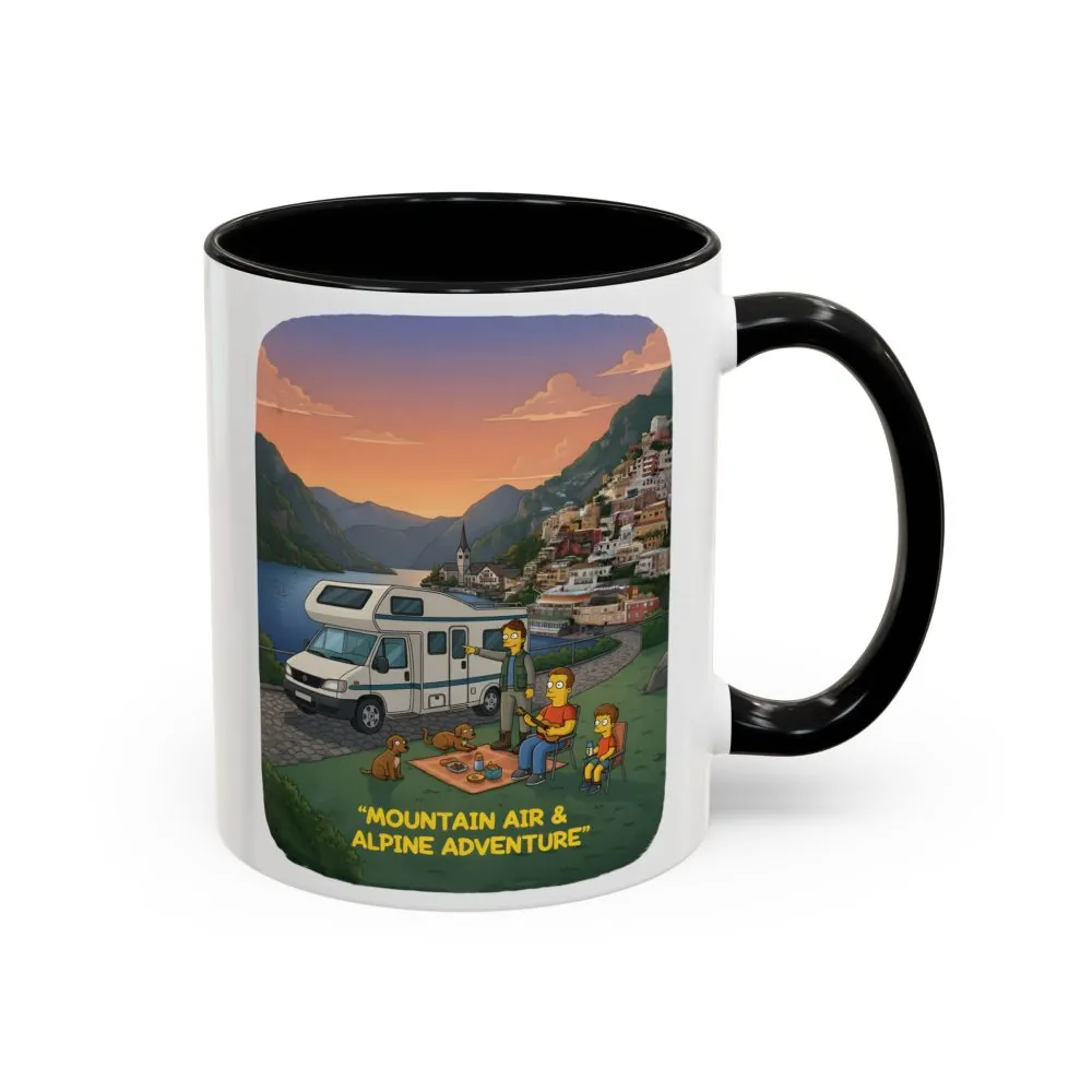 Accent Coffee Mug (11, 15oz) — "Mountain Air-Alpine Adventure" Design Sitcom-Line