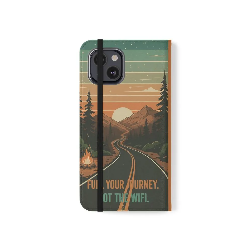 6099052611361096304_2048.jpeg Flip Phone Case — "Adventure Awaits Unplug & Drive" Wallet Case
