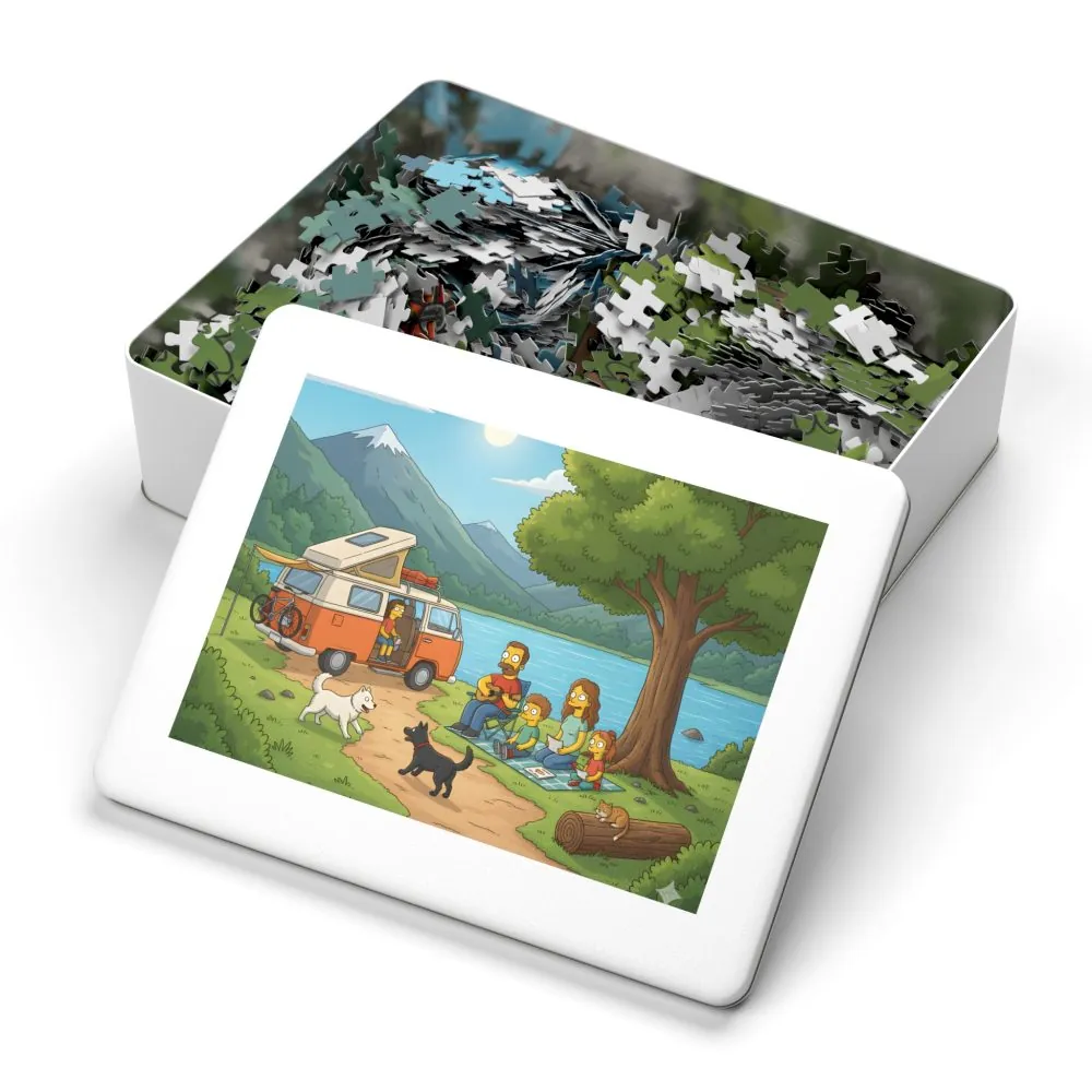 6114305356257564492_2048.jpeg Jigsaw Puzzle with Tin — Scenic Campervan Lake