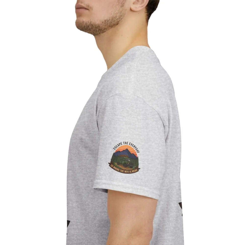 6127466238880243097_2048.jpeg Unisex Heavy Cotton Tee — "Go Where the WiFi Is Weak" Adventure Shirt