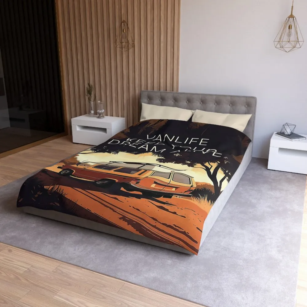 6136065312984152657_2048.jpeg Duvet Cover – "Vanlife Keep Your Dream Alive" Retro Camper Bedding