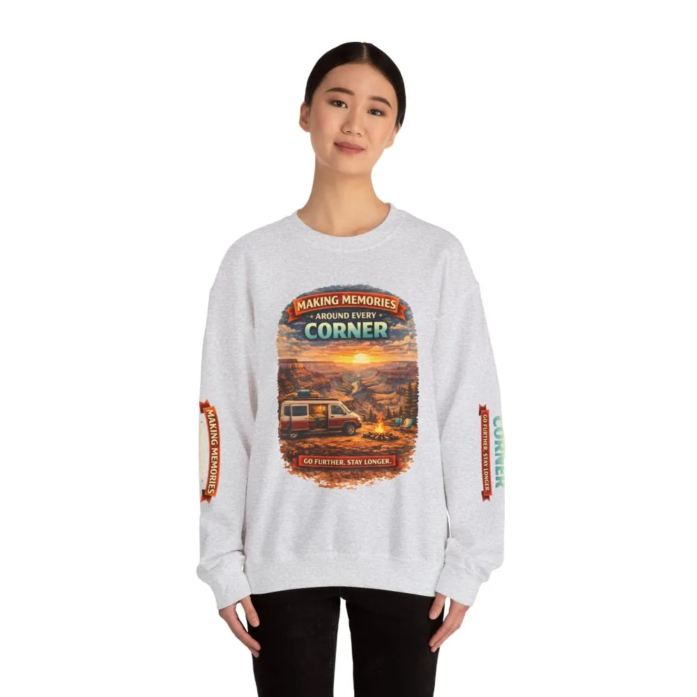 6140629442518295874_2048.jpeg Unisex Heavy Blend™ Crewneck Sweatshirt — "Making Memories Around Every Corner" Design Scenic-Line