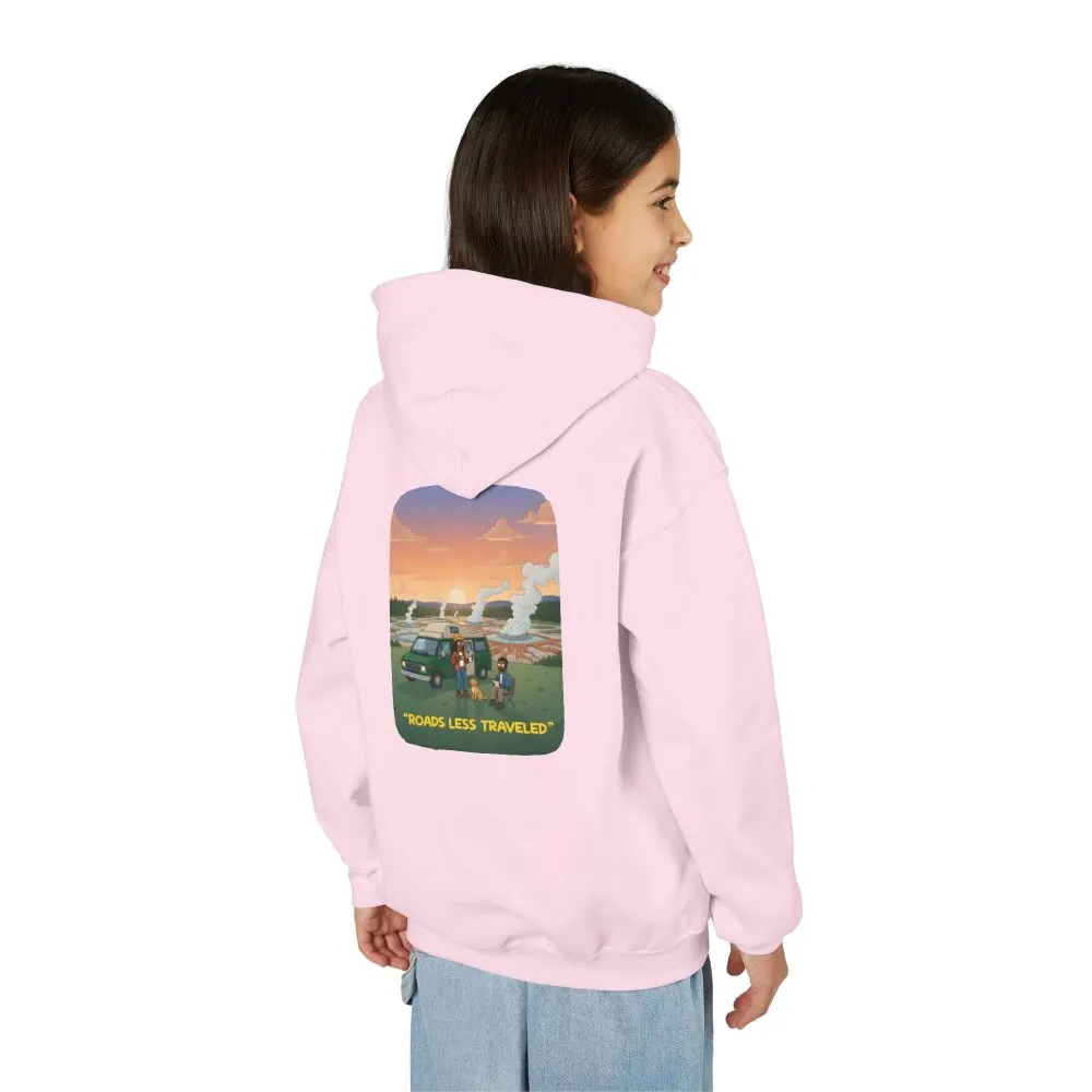 Youth Hoodie(Gildan) – "Roads Less Traveled" (Design Sitcom-Line)