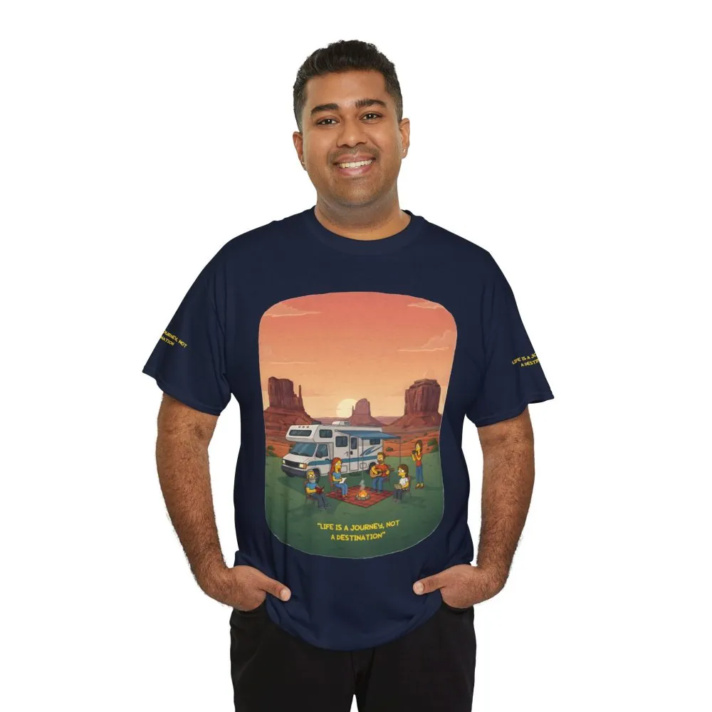 6159772000234764850_2048.jpeg Unisex Heavy Cotton Tee — "Life Is A Journey-Not A Destination" Design Sitcom-Line
