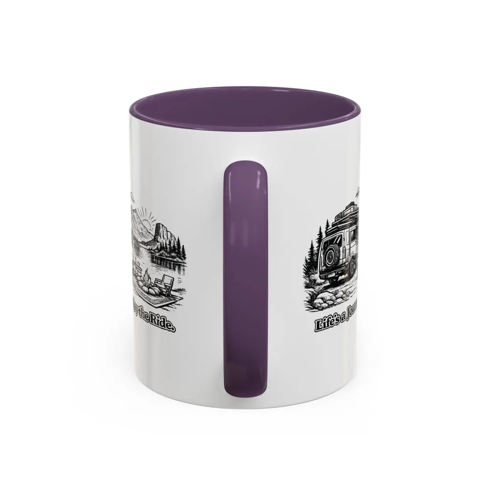 6162630447891387584_2048.jpeg Accent Coffee Mug (11, 15oz) — "Lifes A Journey,Enjoy The Ride" Design Minimal-Line