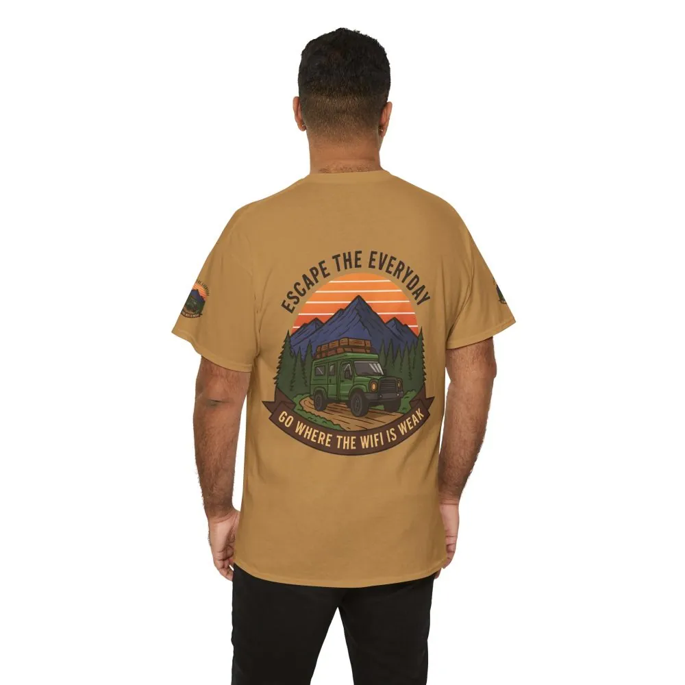 6171972034172438493_2048.jpeg Unisex Heavy Cotton Tee — "Go Where the WiFi Is Weak" Adventure Shirt