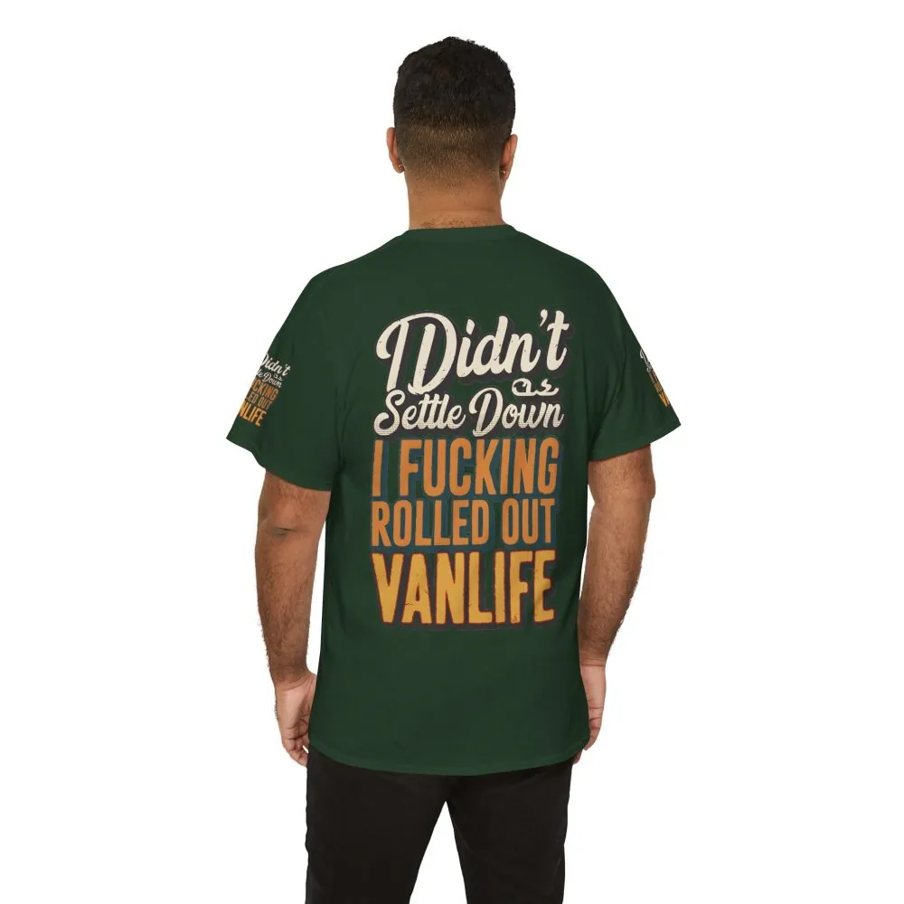 Unisex Heavy Cotton Tee — "Dind´t Settle Down" Design F**K-Line
