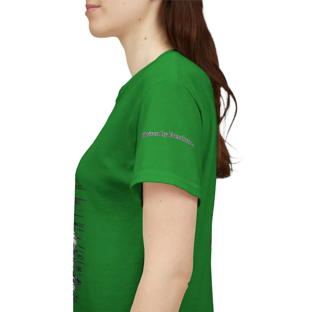 6211624940684649748_2048.jpeg Unisex Heavy Cotton Tee — ""Driven By Freedom" Design Minimal-Line