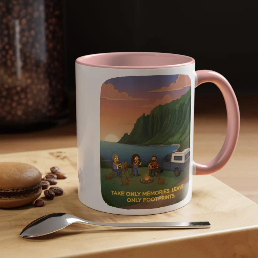 6213415795342773511_2048.jpeg Accent Coffee Mug (11, 15oz) — "Take Only Memories-Leave Only Footprints" Design Sitcom-Line