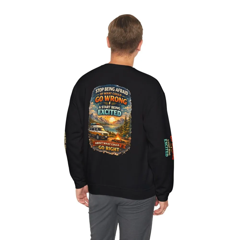6215943045401243791_2048.jpeg Unisex Heavy Blend™ Crewneck Sweatshirt — "Stop Being Afraid Of What Could Go Wrong" Design Scenic-Line