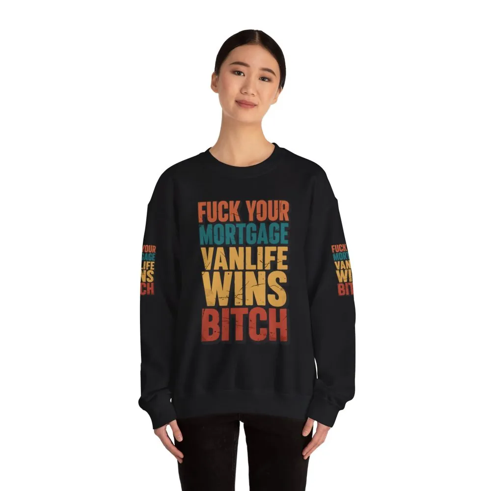 6223656144868381211_2048.jpeg Unisex Heavy Blend™ Crewneck Sweatshirt — "Fuck Your Mortgage" Design F**K-Line