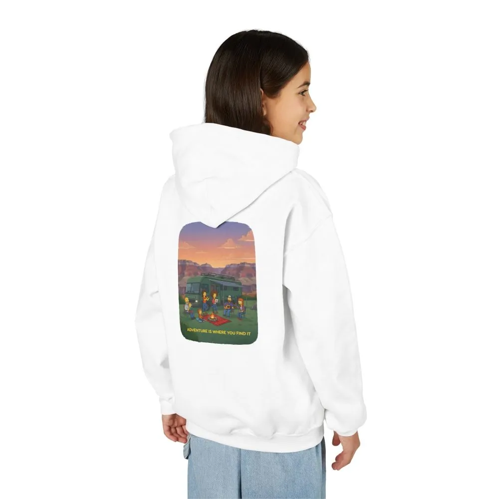6227821090710082093_2048.jpeg Youth Hoodie(Gildan) – "Adventure Is Where You Find It" (Design Sitcom-Line)
