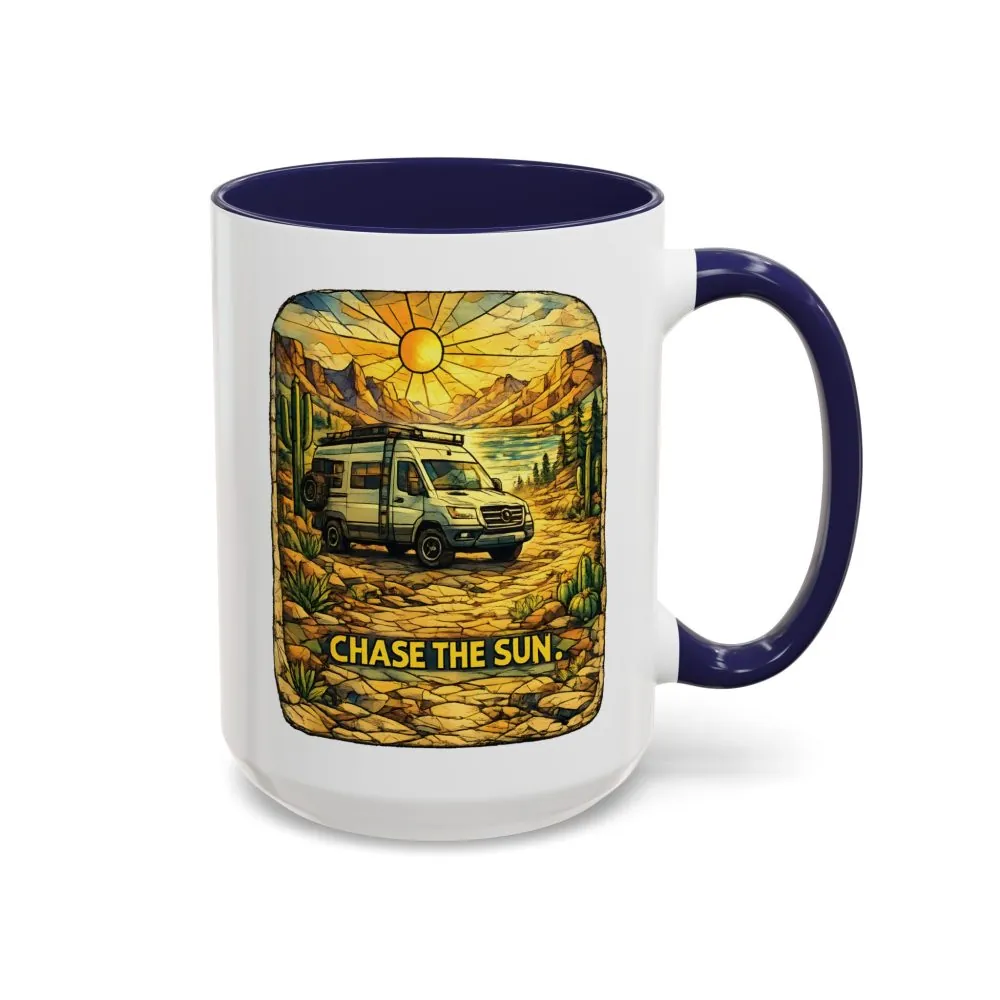 6238651980952315980_2048.jpeg Accent Coffee Mug (11, 15oz) — "Chase The Sun" Design Cubic-Line