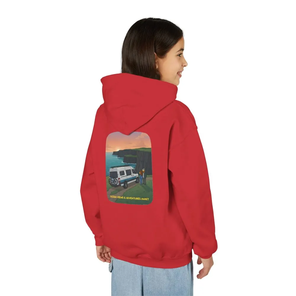 6260632974581939341_2048.jpeg Youth Hoodie(Gildan) – "Ocean Views-Adventures Awaits" (Design Sitcom-Line)