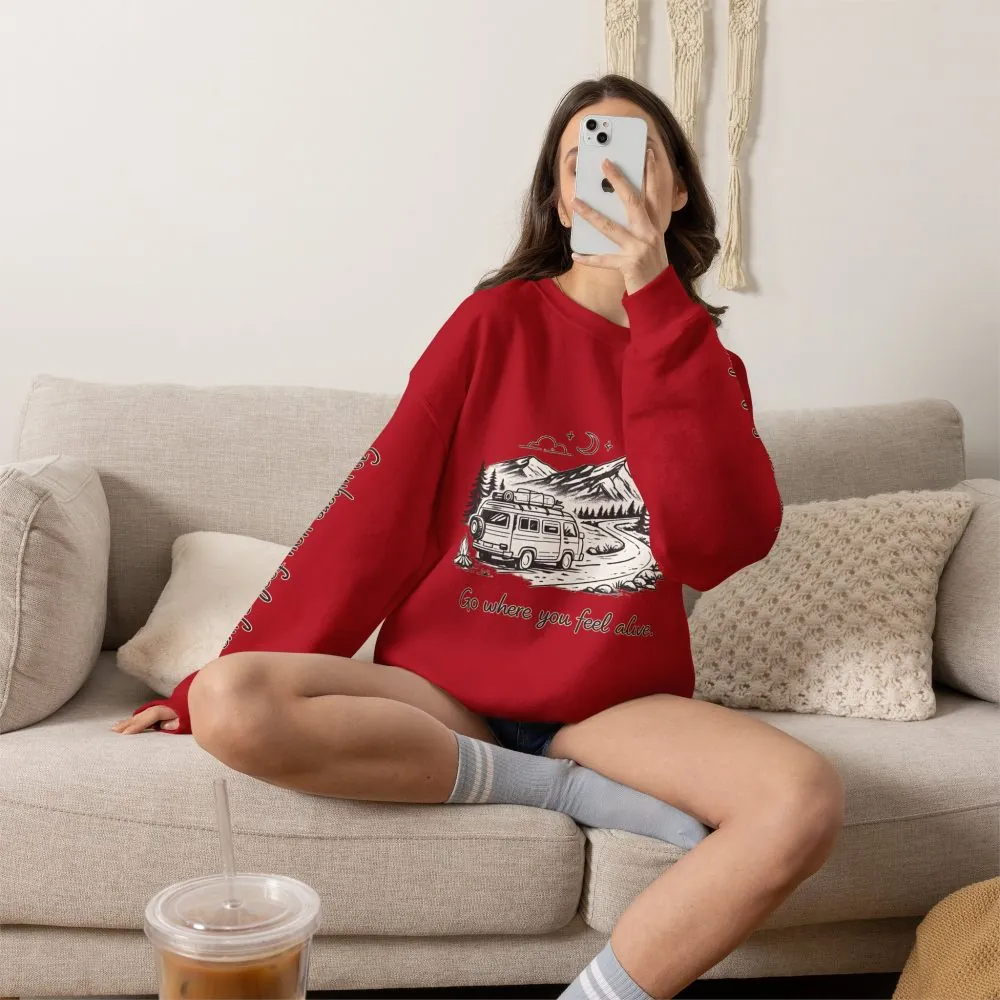 6276031425994459710_2048.jpeg Unisex Heavy Blend™ Crewneck Sweatshirt — "Go Where You Feel Alive" Design Minimal-Line