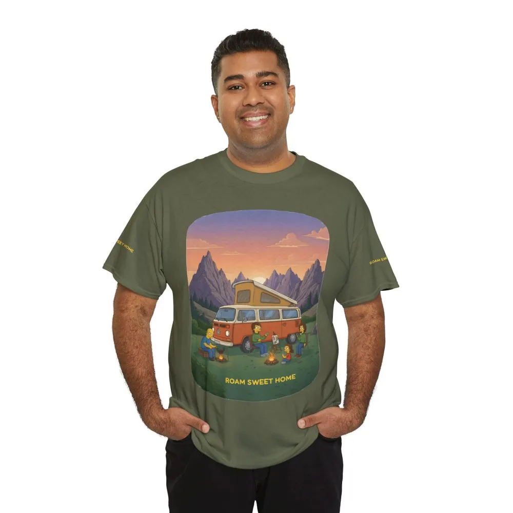 6282591530569979075_2048.jpeg Unisex Heavy Cotton Tee — "Roam Sweet Home" Design Sitcom-Line