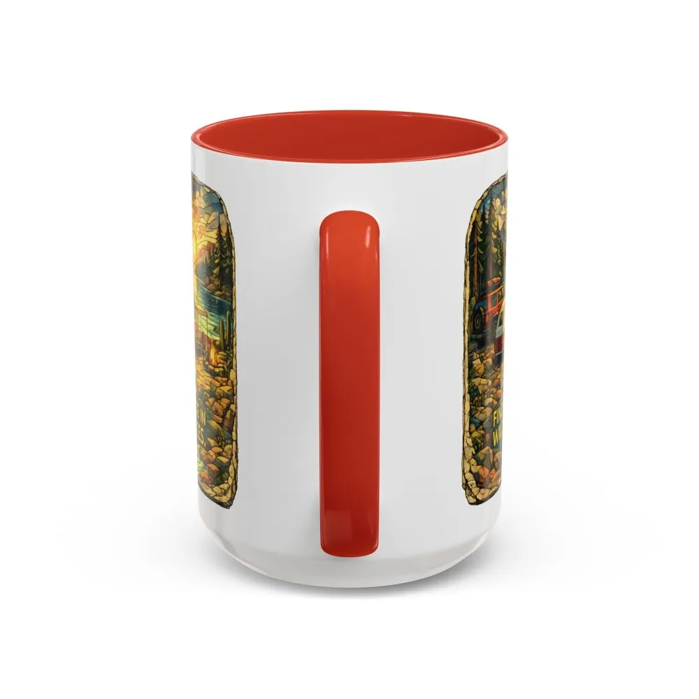 6299270809373807519_2048.jpeg Accent Coffee Mug (11, 15oz) — "Find Peace In Wild Places" Design Cubic-Line