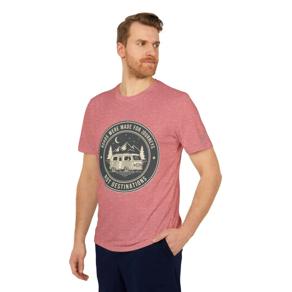630018758489955972_2048.jpeg T-Shirt(Adidas) — 'ROAD WHERE MADE FOR JOURNEYS-NOT DESTINATIONS' (Only Font printed) Brand Adidas