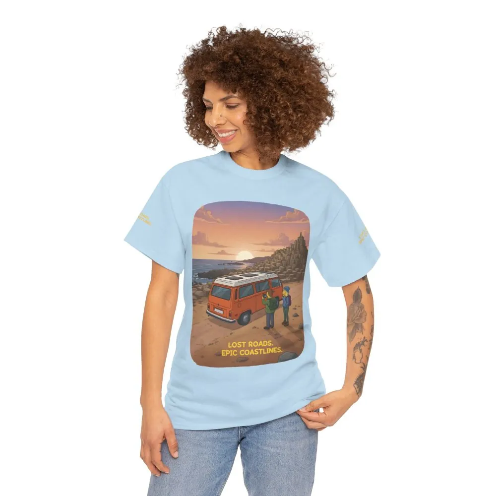 6301837865702645177_2048.jpeg Unisex Heavy Cotton Tee — "Lost Roads Epic Coastlines" Design Sitcom-Line