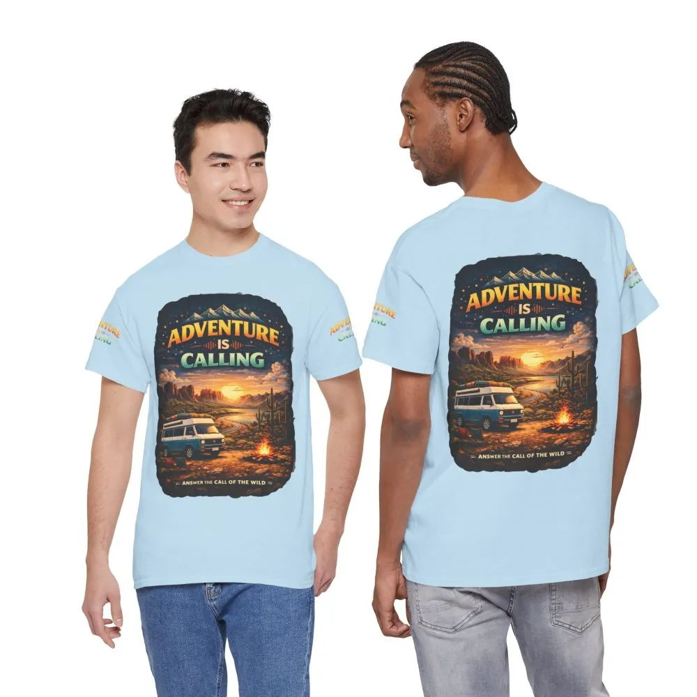 6326054529031510656_2048.jpeg Unisex Heavy Cotton Tee — "Adventure Is Calling" Design Scenic-Line