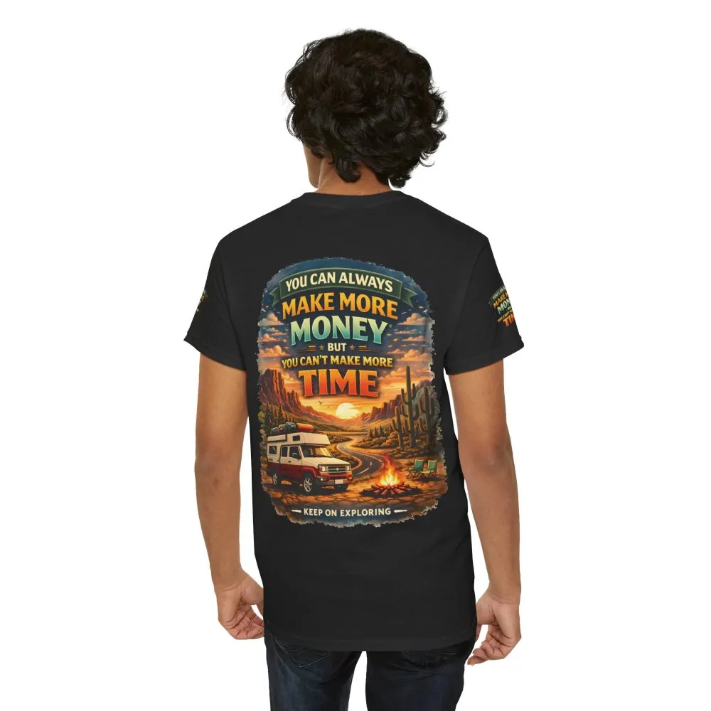 6329332355692741721_2048.jpeg Unisex Heavy Cotton Tee — "You Can Always Make More Money" Design Scenic-Line